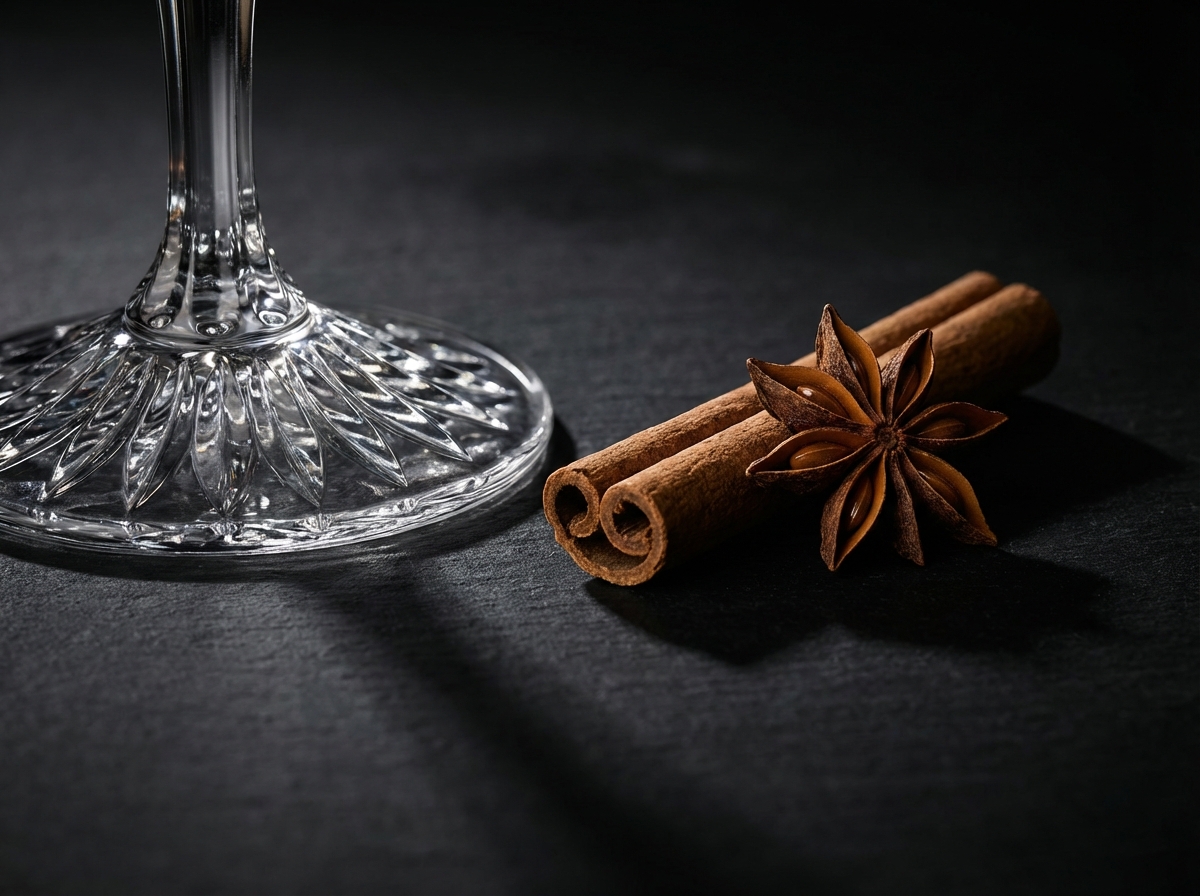 Ly rượu vang trong không gian thưởng thức fine wine