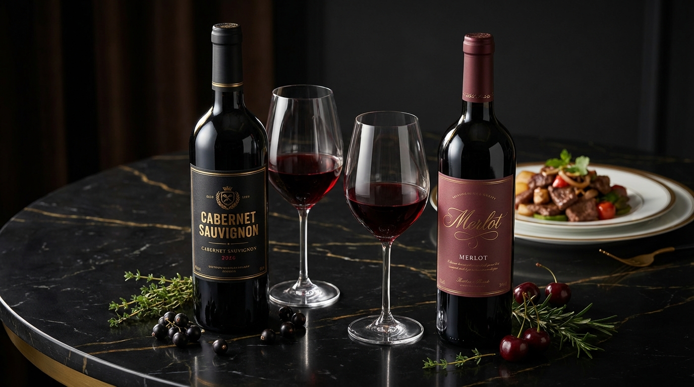 So sánh Cabernet Sauvignon và Merlot: tannin, hương vị đặc trưng và pairing món Việt