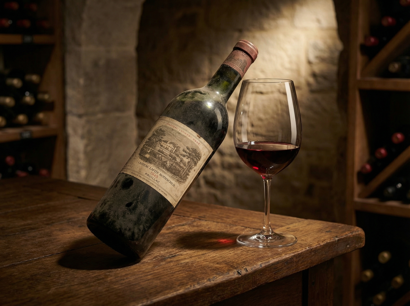  Chai rượu vang Pháp cao cấp Château Lafite Rothschild vùng Pauillac Bordeaux.