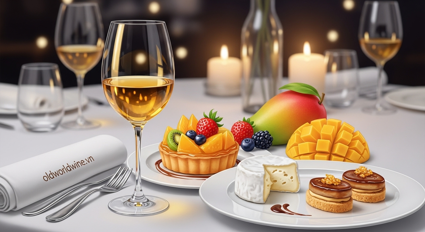 Ice Wine kết hợp cùng món tráng miệng trái cây, phô mai và foie gras – gợi ý pairing từ chuyên gia rượu vang