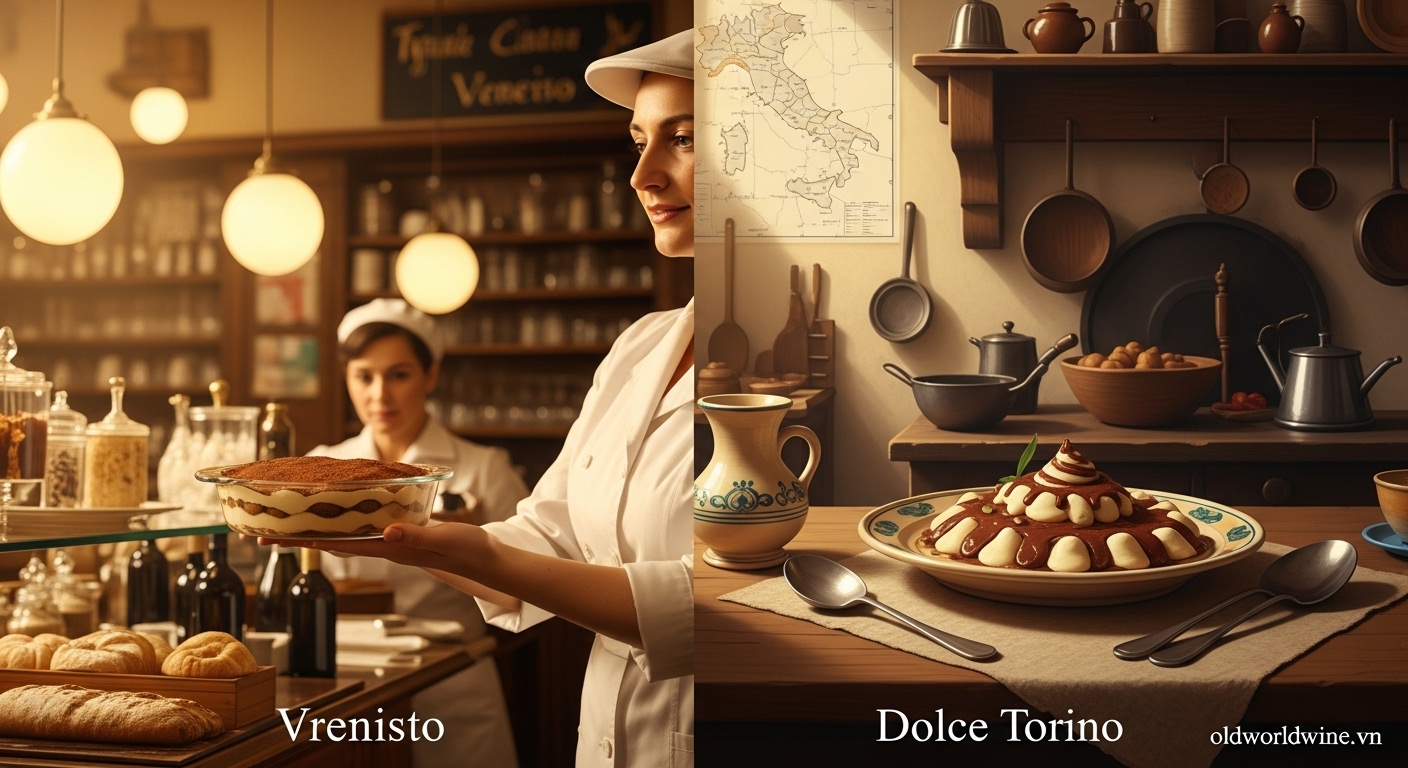 Hai vùng đất tranh giành nguồn gốc tiramisu – Veneto hiện đại và Friuli Venezia Giulia cổ kính.