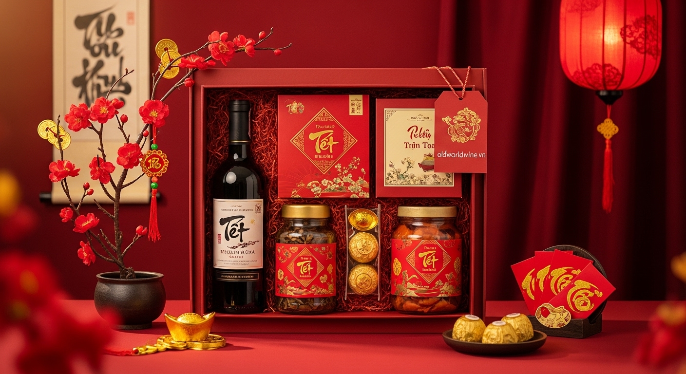 Hộp quà Tết mang thông điệp may mắn, thịnh vượng và sức khỏe, với thiết kế ấm áp giúp tạo kết nối cảm xúc sâu sắc giữa doanh nghiệp và khách hàng trong dịp đầu năm.