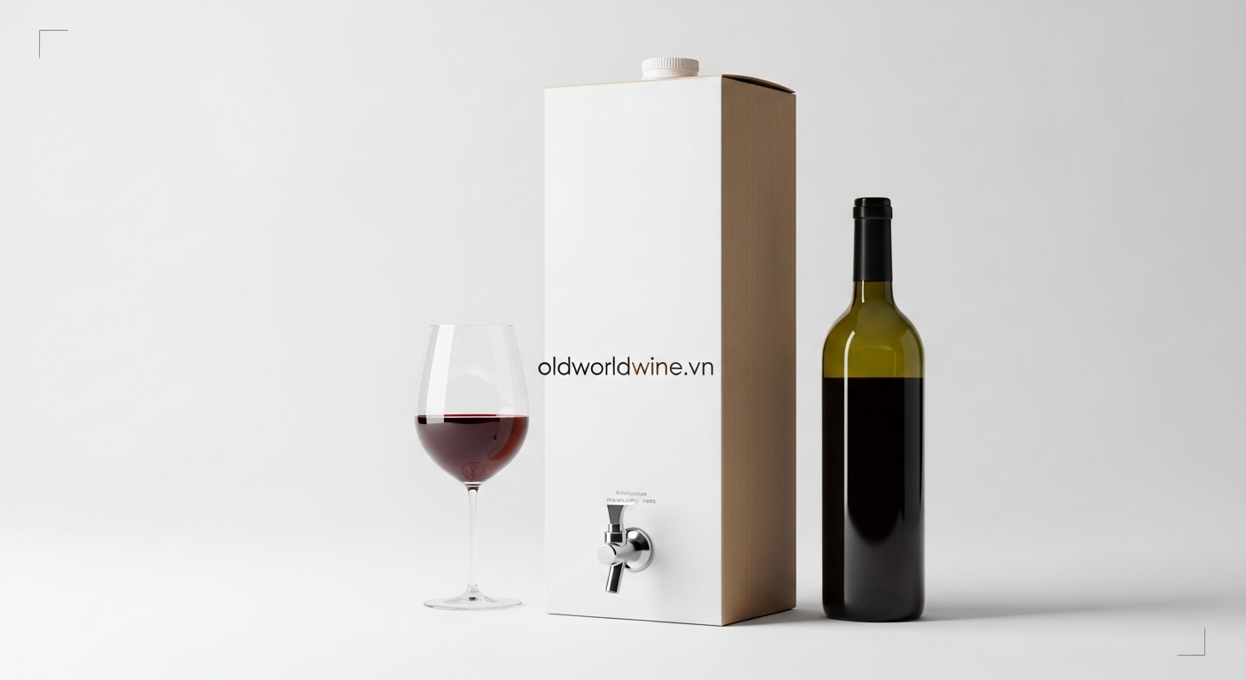rượu vang bịch bag-in-box hiện đại tiện lợi bền vững oldworldwine.vn