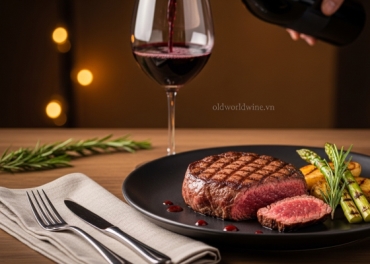 Nghệ Thuật Bò Bít Tết Hoàn Hảo & Kỹ Thuật Pairing Rượu Vang Đỏ Chuyên Sâu