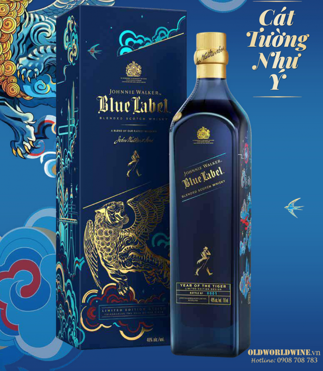 Rượu Johnnie Walker Blue Label hộp quà tết 2022