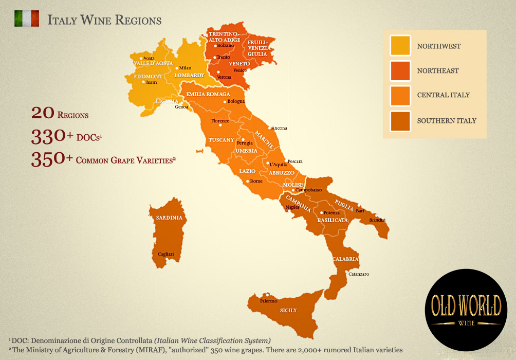  Vùng rượu vang Ý